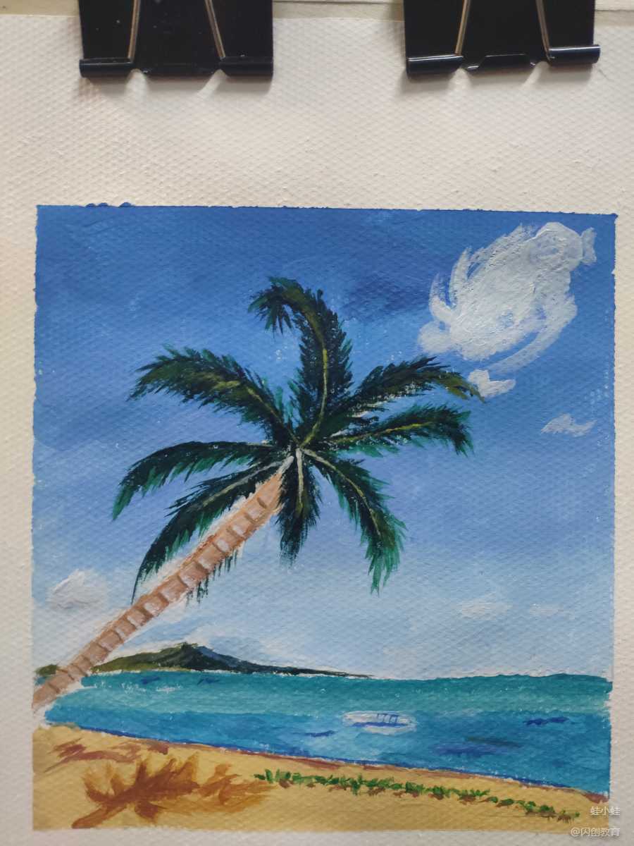 椰子树怎么画水粉图片
